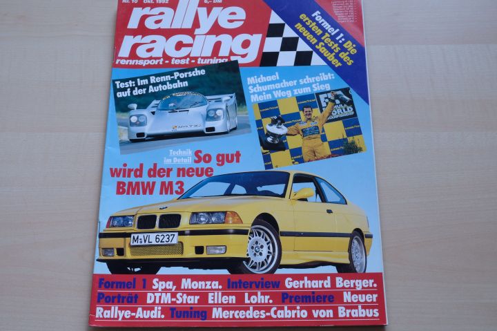 Deckblatt Rallye Racing (10/1992)